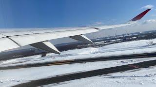 Japan Airlines Airbus A350-900 Pushback, Taxi and Takeoff from Sapporo (CTS)