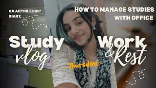 6 hours Study challenge with office  #vlog #Articleship #ca