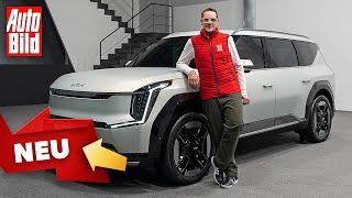 Kia EV9 (2023) | Platz gibt es reichlich im großen Elektro-SUV | Sitzprobe mit Jan Menno Gebhardt