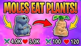 Moles get 5000 Stats by Eating Plants! | Epic Auto Towers