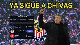 El nuevo DT de Chivas ya lo hizo Óscar García ya sigue a Chivas y la Liga MX en sus redes oficiales