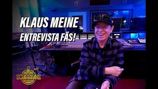 Klaus Meine "entrevista" os fãs e a equipe do Scorpions Brazil.