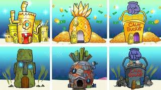 New ALL Spongebob Houses Poor House vs Rich House  | Spongebob animation