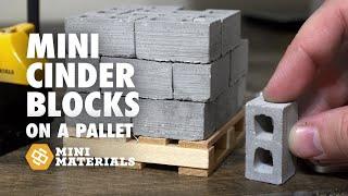 A closeup of our Pallet of Miniature Cinder Blocks from Mini Materials