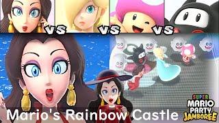 Super Mario Party Jamboree Pauline vs Rosalina vs Toadette vs Ninji in Mario's Rainbow Castle