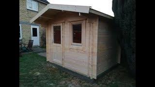 3m x 3m log cabin with double glazing and insulated roof & floor