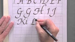 Calligraphy for Beginners - Swash Capital Italic Alphabet Tutorial w/Joanne Fink