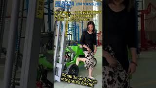 JIN YANG HU Small Simple Electric Forklift Sit Drive Pallet Truck Forklift Easy to Operate