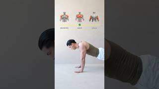 Push-ups for more SHOULDERS vs. CHEST vs. TRICEPS