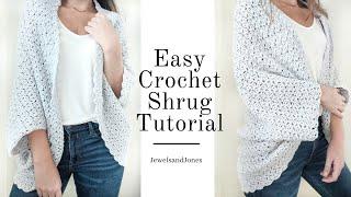 How to Crochet an Easy Shrug - Crochet Shrug Tutorial