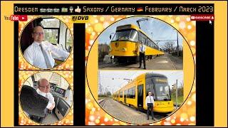 Tatra and NGT DX DD trams in contrast, with the tram driver Eric /Tatra- u. NGT DX DD Trams mit Eric