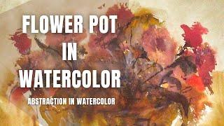 Watercolor painting demo by Behzad / Flower pot