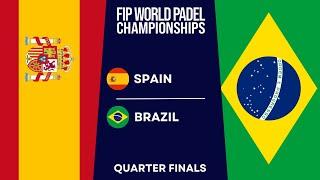 SPAIN vs BRAZIL - QUARTER-FINALS (ALL MATCHES) - FIP WORLD PADEL CHAMPIONSHIPS 2024 - Highlights