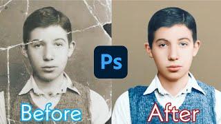 Old photo Restore in Photoshop, How to Repair and Old Photos (Adobe Photoshop 2022 Tutorial)