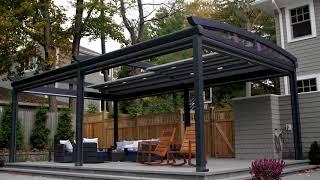 Use Your Backyard or Patio to the Fullest. Retractable & Remote Controlled Pergola with ZipScreen.