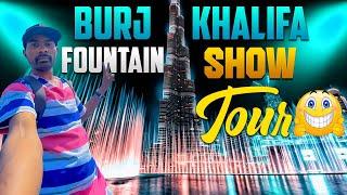 Burj Khalifa Fountain show || Dubai Telugu Vlogs || Vl Mahesh Pandiri