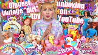 Special  Biggest vintage "girl" toy unboxing EVER ~ 80s, 90s My Little Pony, Barbie, Keypers, dolls