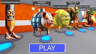 NEW ITALIAN BRAINROT MORPHS! LIN GANG MELON, SVININO BOMBONDINO... in BARRY'S PRISON RUN!