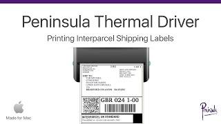 Printing Interparcel shipping labels with a thermal label printer on Apple Mac