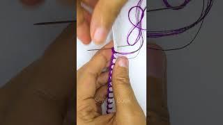 ️‍So Nice Border lace hand embroidery sewing tutorial! #shorts #trending #embroidery #cute #art