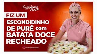 Escondidinho misto de Batata doce e Cenoura recheado com Frango | Cozinhando com a Nutri