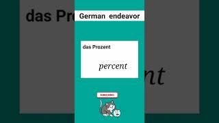 das Prozent (percent)  | German language