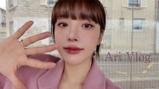 [ARI VLOG] 지베르니로 가는 기차에서 메이크업 하기 (가을 메이크업 | 지베르니 | TER ) (sub)