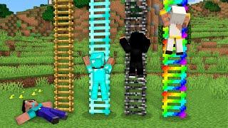 LONG LADDER CHALLENGE! Minecraft NOOB vs PRO vs HACKER vs GOD! 100% TROLLING GIANT LADDER BATTLE