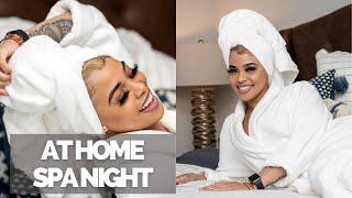 Esthetician Spa Night At Home | Self Care Pamper Routine | Taj Mahaly Vlogmas