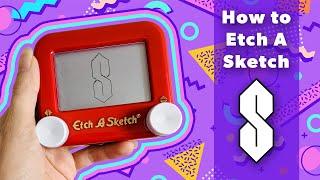 How to draw the Cool S on an Etch A Sketch | Etch A Sketch drawing tutorial