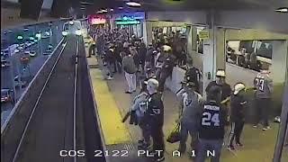 California transit worker saves man from oncoming train * Oakland Bart Train