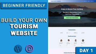 How To Make A Website For Tourism (WordPress & DIVI) | Day 1 - Header & Footer