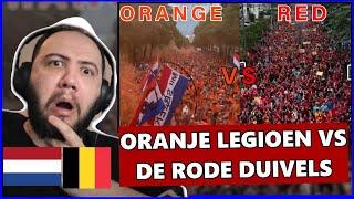 Oranje Legion vs Red Devils | Dutch vs Belgian Fans Left-Right  | Teacher Paul Reacts 