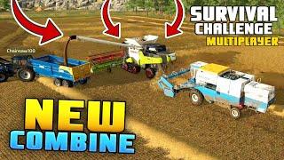 NEW COMBINE JOINS THE FARM!! | Survival Challenge CO-OP | FS22 - Episode 58