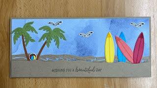 Beach Day Stampin’ Up! Slim Card