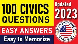 100 Civics Questions and Answers 2023 | EASILY MEMORIZE 100 Question for Citizenship 2023-2024