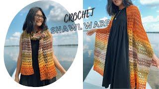 Crochet Fall Shawl Wrap - Simple Crochet Wrap Tutorial