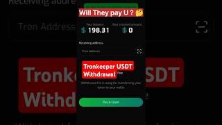 Tronkeeper USDT Withdrawal #tronkeeper #tron #airdrop