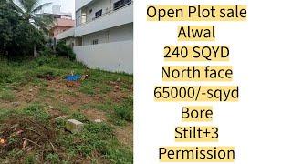 Open Plot Sale Alwal|240 sqyd|North Face|65000/&Sqyd|Stilt+3 Permission|Bore Available|9441739133