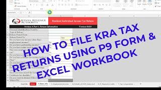 HOW TO FILE KRA TAX RETURNS USING P9 FORM(2024)