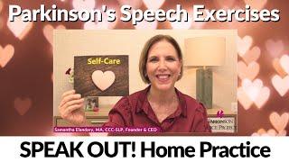 Parkinson's Speech Exercises: Self Care