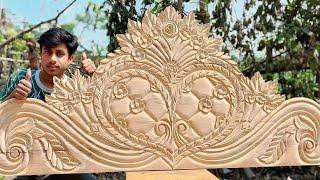 New Box Bed Design Project Full Tutorial Wood Carving Video | Ajmat Wood | Working