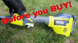 Ryobi 40V String Trimmer Brushless Battery Cordless Weed Wacker Review, how it works. #powertools