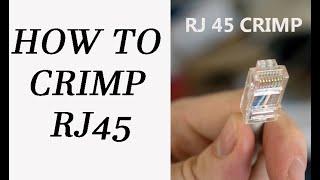 How to crimp a network cable-How to Crimp  RJ45