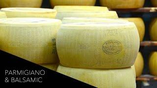 Parmigiano-Reggiano Cheese and Traditional Balsamic Vinegar in Modena, Italy