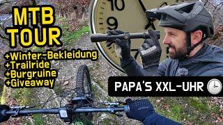 Mit dem MTB auf Papa's XXL-Uhr abgezielt  Winter Bike-Bekleidung & Tipp gegen frierende Nudel 