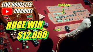  LIVE ROULETTE | HUGE WIN 12.000 In Real Vegas Casino  Exciting Morning Session  2024-09-12