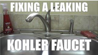 Fixing a leaking faucet by replacing the o'ring and cartridge from a Kohler Forte