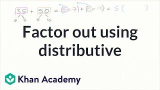 How to use the distributive property to factor out the greatest common factor | Khan Academy