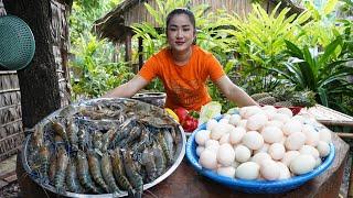 '' Big river shrimps and Eggs, Blue crabs'' recipes - Amazing cooking skills